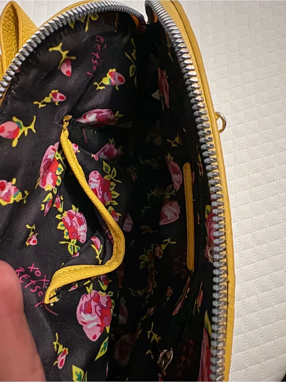 Betsey Johnson Yellow Bow Crossbody Bag - Picture 6 of 13
